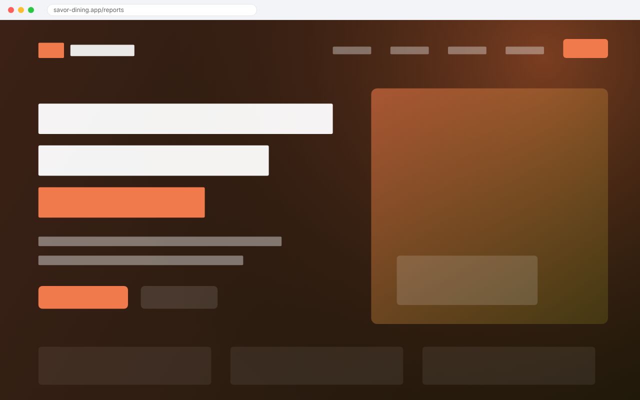 Savor Dining · screenshot 2